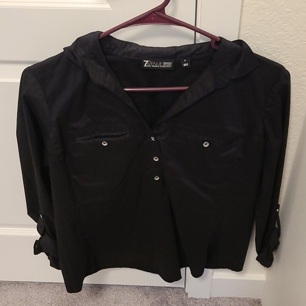 3/4 button up ls shirt